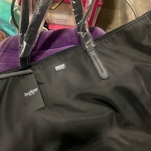 Botkier Black Zippered Tote Bag